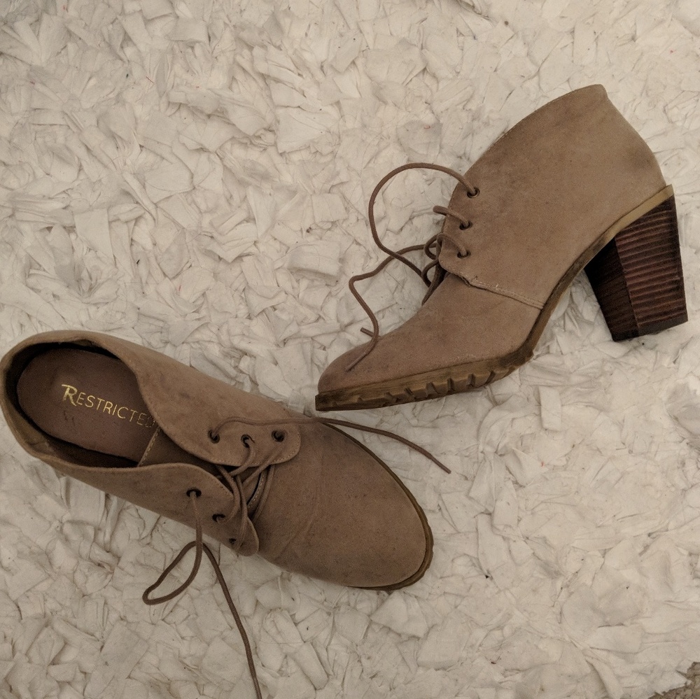 Tan ankle booties